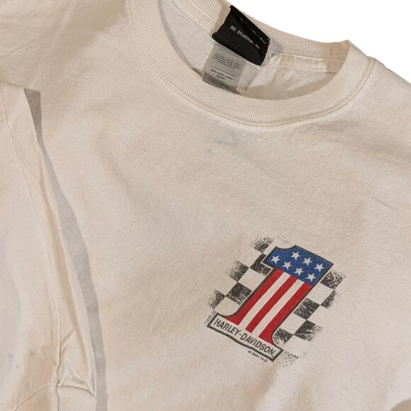 Long Sleeve HARLEY DAVIDSON MOTORCYCLES Shirt #1 Spellout Sleeve Scottsdale XL - Picture 6 of 7